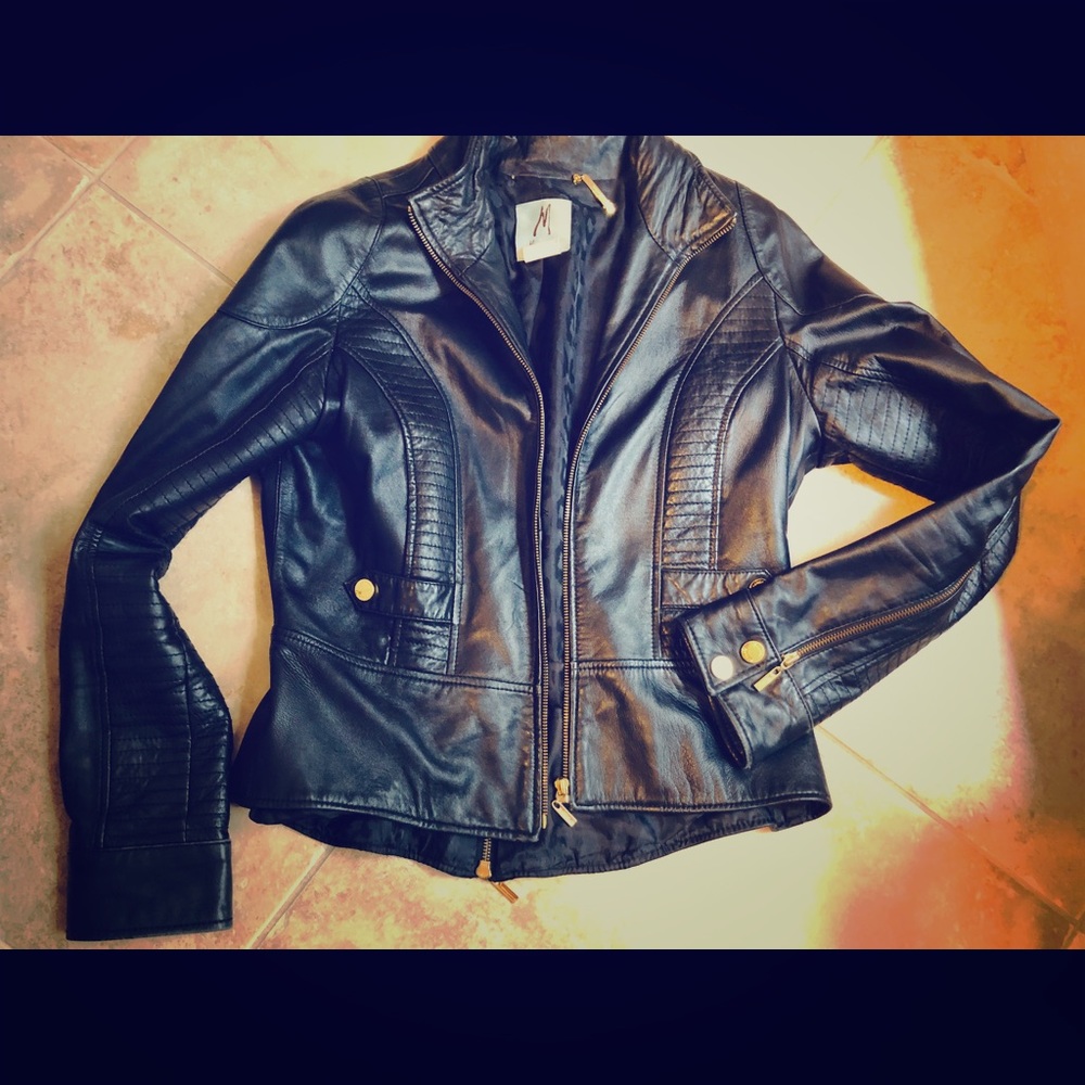 Guess Marciano Black leather Jacket